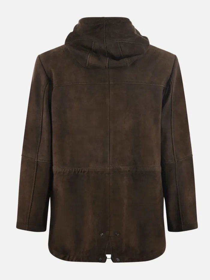 Parka The Jack Leathers In Pelle Marrone Art Stockholm, foto 3 di 3