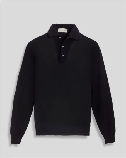 Polo In Maglia Filippo De Laurentiis in Pura Lana Merino Blu art. PL1MLPAR RM16R 890