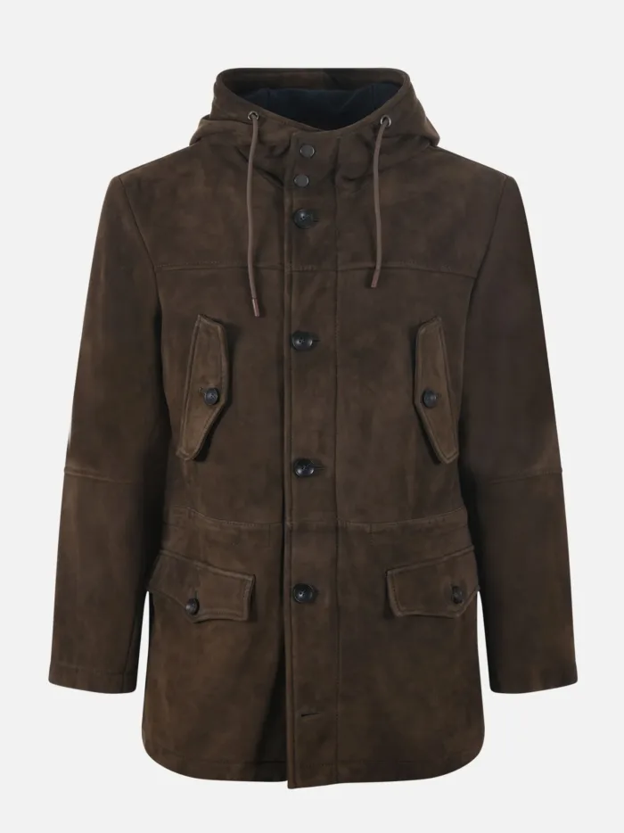 Parka The Jack Leathers In Pelle Marrone Art Stockholm, foto 1 di 3