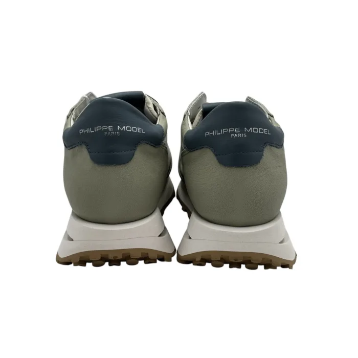 Sneakers Uomo Philippe Model Tropez Haute In Pelle Verde Salvia e  Camoscio Grigio art. TKLU VX04, foto 4 di 4