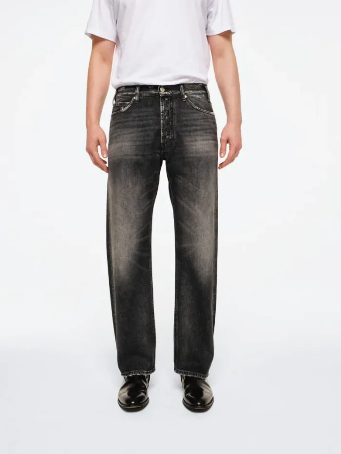 Jeans Grigio Scuro Uomo Cycle art. Full Wide Straight Leg Heavy Treated Real, foto 2 di 3