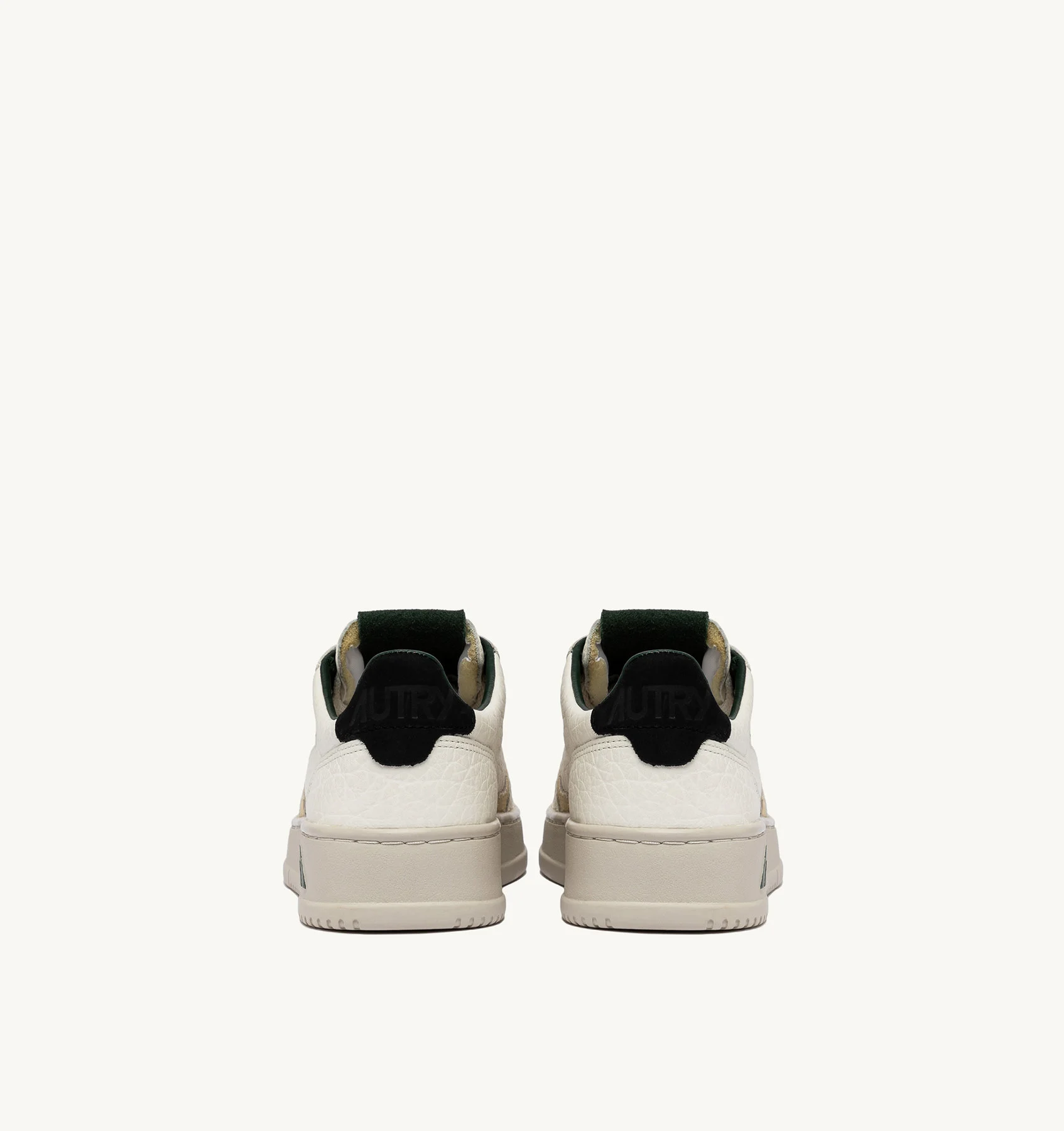 Sneaker Uomo Autry Medalist Low in Pelle Martellata Elephant Spoiler Nero/Verde art. AULM LE16 - immagine 3