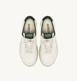 Sneaker Uomo Autry Medalist Low in Pelle Martellata Elephant Spoiler Nero/Verde art. AULM LE16 - immagine 5