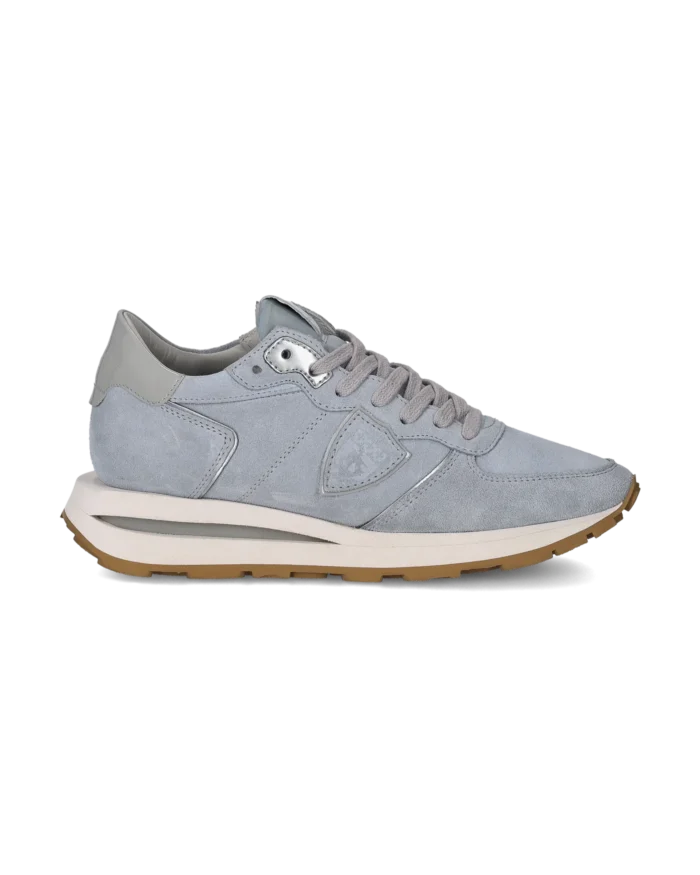 Sneakers Donna Philippe Model Tropez Haute In Camoscio Azzurro Cielo cod. TKLD DM12, foto 1 di 6