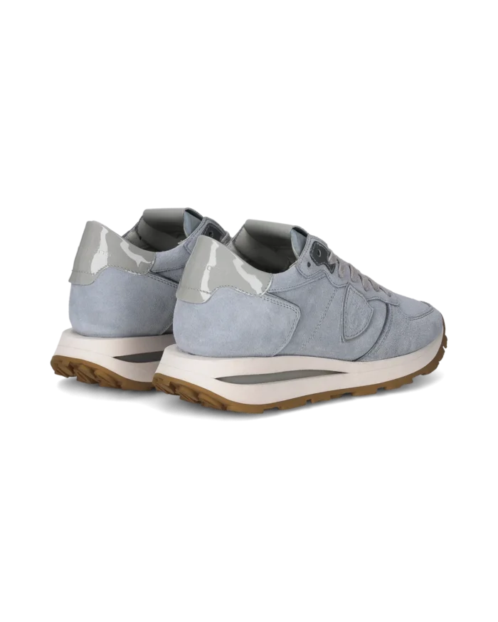 Sneakers Donna Philippe Model Tropez Haute In Camoscio Azzurro Cielo cod. TKLD DM12, foto 3 di 6