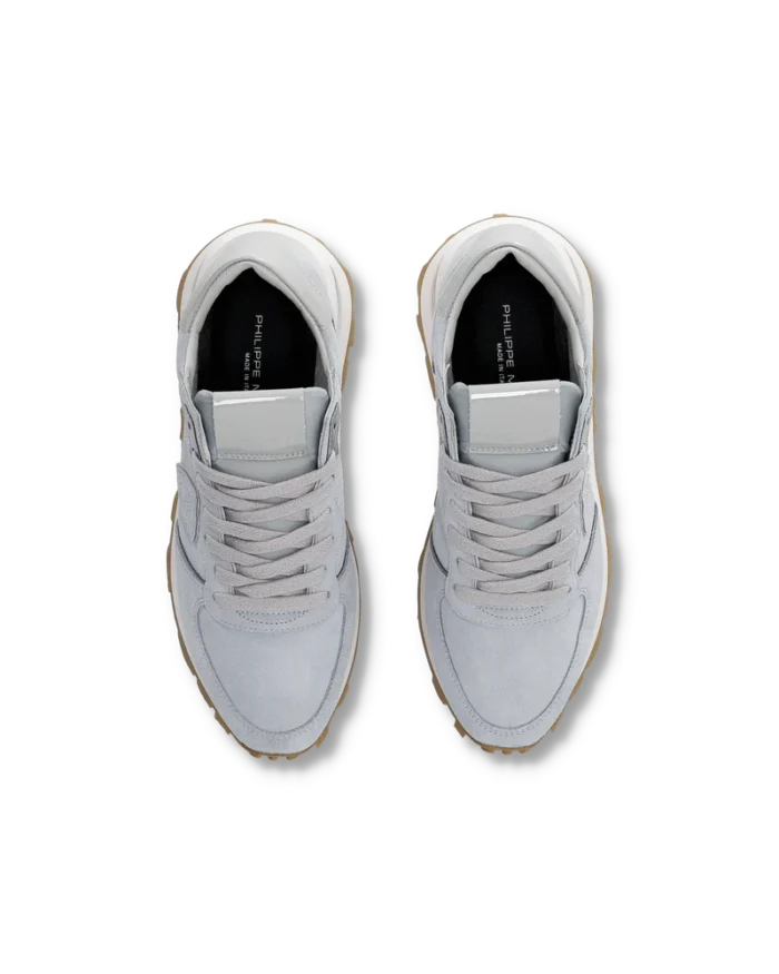 Sneakers Donna Philippe Model Tropez Haute In Camoscio Azzurro Cielo cod. TKLD DM12, foto 4 di 6