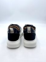 Sneakers Lorenzo Mari In Vernice Blu, Plateau  4,5 cm art. Valery - immagine 4
