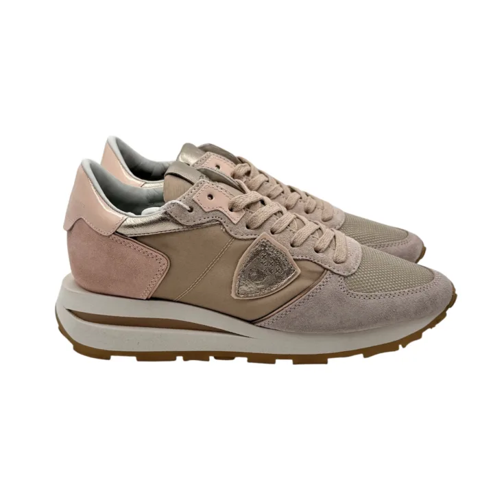 Sneakers Donna Philippe Model Tropez Haute In Camoscio Rosa cod. TKLD W018, foto 3 di 5