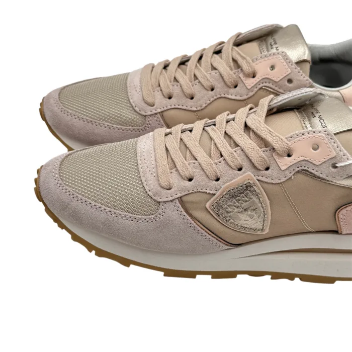 Sneakers Donna Philippe Model Tropez Haute In Camoscio Rosa cod. TKLD W018, foto 5 di 5