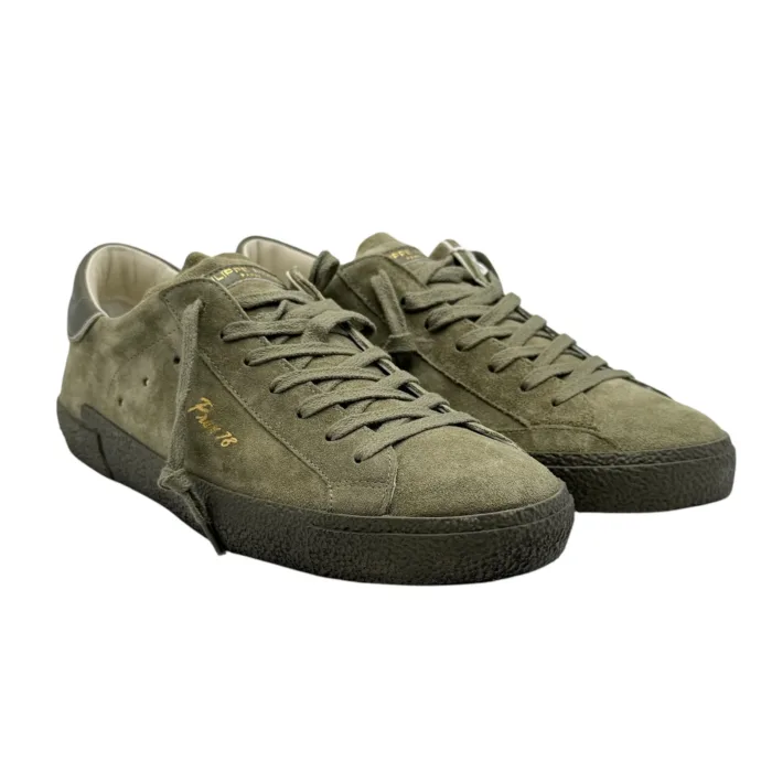Sneakers Uomo Philippe Model Paris Prsx In Pelle Scamosciata Verde Fondo In Tinta art. PRLU DT03, foto 2 di 6