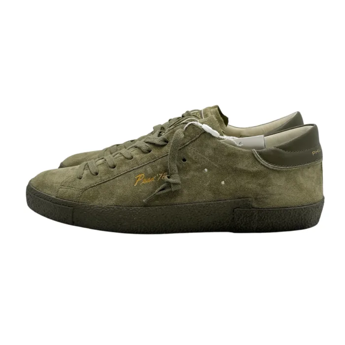 Sneakers Uomo Philippe Model Paris Prsx In Pelle Scamosciata Verde Fondo In Tinta art. PRLU DT03, foto 4 di 6