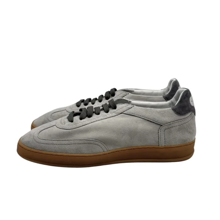 Sneakers Uomo Soldini In Pelle Scamosciata Grigia art. Akira, foto 4 di 5