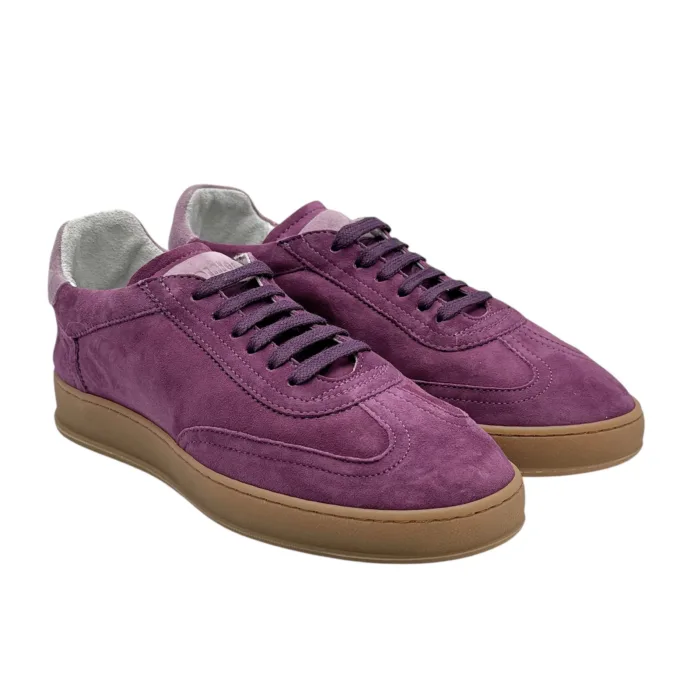 Sneakers Donna Soldini In Pelle Scamosciata Fucsia art. Akira, foto 2 di 5
