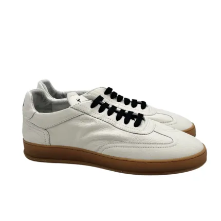 Sneakers Uomo Soldini In Pelle Bianca art. Akira