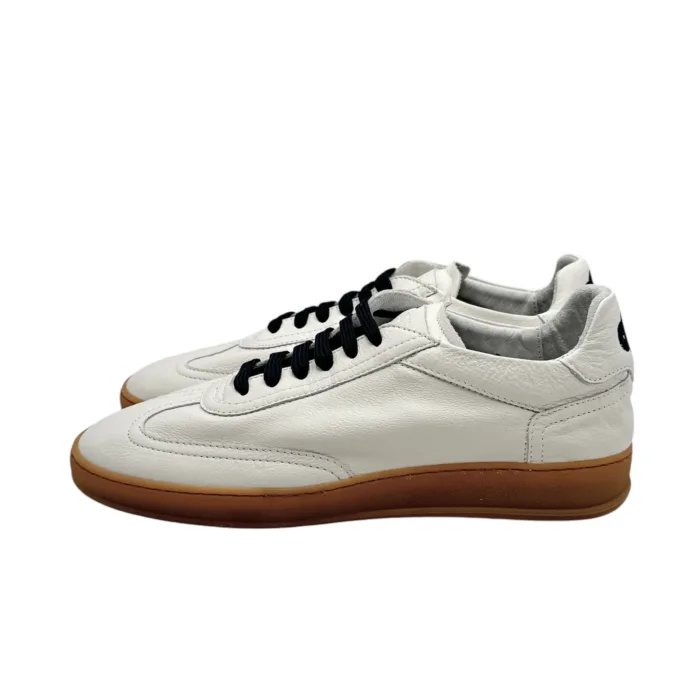 Sneakers Uomo Soldini In Pelle Bianca art. Akira, foto 4 di 5