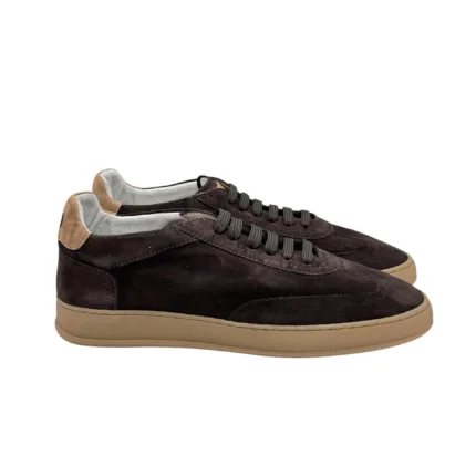Sneakers Uomo Soldini In Pelle Scamosciata Testa di Moro art. Akira