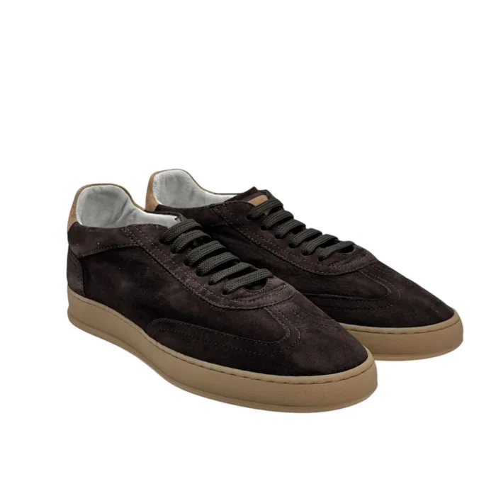 Sneakers Uomo Soldini In Pelle Scamosciata Testa di Moro art. Akira, foto 2 di 5