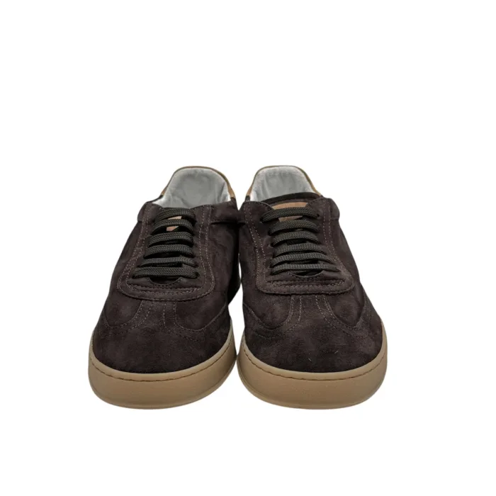 Sneakers Uomo Soldini In Pelle Scamosciata Testa di Moro art. Akira, foto 3 di 5