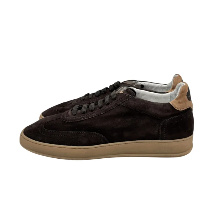 Sneakers Uomo Soldini In Pelle Scamosciata Testa di Moro art. Akira, foto 4 di 5