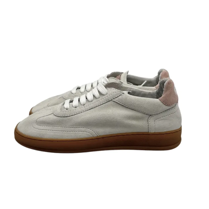 Sneakers Donna Soldini In Pelle Scamosciata Avorio art. Akira, foto 4 di 5