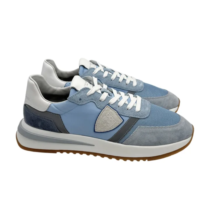 Sneakers Uomo Philippe Model Tropez 2.1 In Camoscio Azzurro cod. TYLU W058, foto 1 di 5
