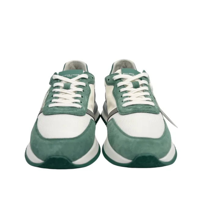Sneakers Uomo Philippe Model Tropez 2.1 Bianca e Verde cod. TYLU W059, foto 3 di 4