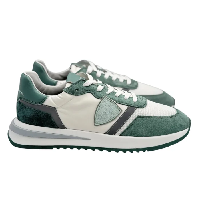 Sneakers Uomo Philippe Model Tropez 2.1 Bianca e Verde cod. TYLU W059, foto 1 di 4