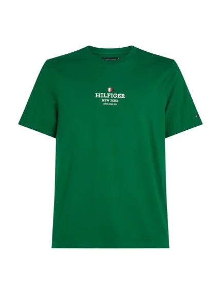 T-shirt Regular fit con Logo sul Petto Tommy Hilfiger Verde art. MW0MW38980 L4F