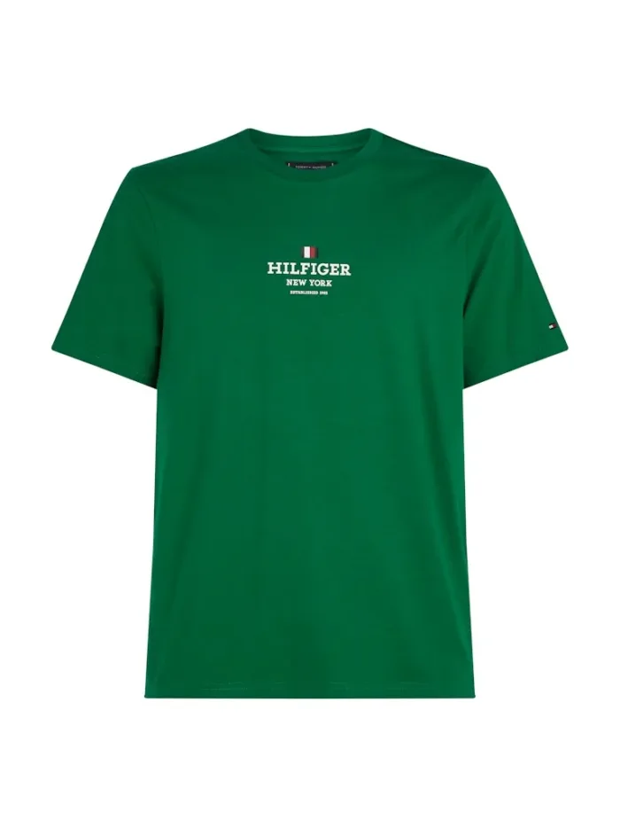 T-shirt Regular fit con Logo sul Petto Tommy Hilfiger Verde art. MW0MW38980 L4F, foto 1 di 2