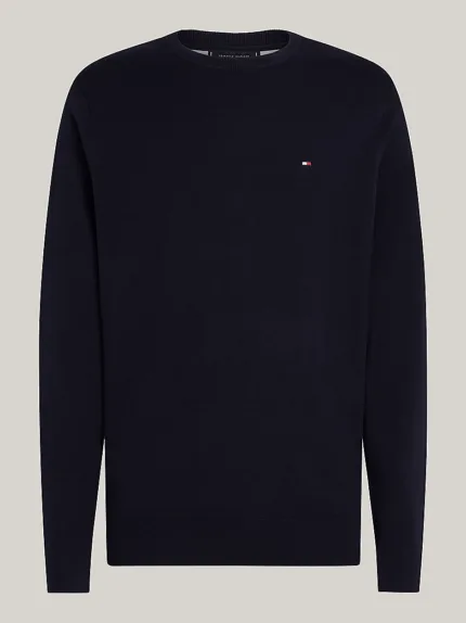 Maglione Girocollo in Cotone Tommy Hilfiger Blu art. MW0MW14748  DW5
