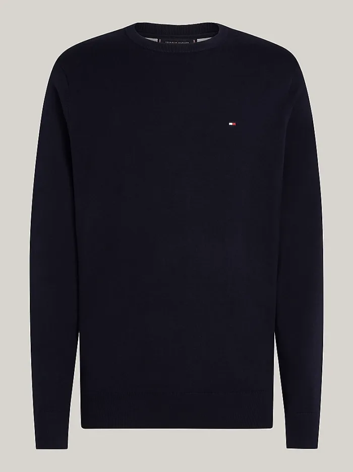 Maglione Girocollo in Cotone Tommy Hilfiger Blu art. MW0MW14748  DW5, foto 1 di 2
