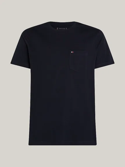 T-shirt Regular Fit con Tasca sul Petto Tommy Hilfiger Blu art. MW0MW37283 DW5