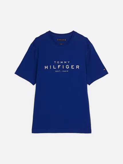 T-shirt  Regular Fit con Logo Tommy Hilfiger Blu Elettrico art. MW0MW37448 D03