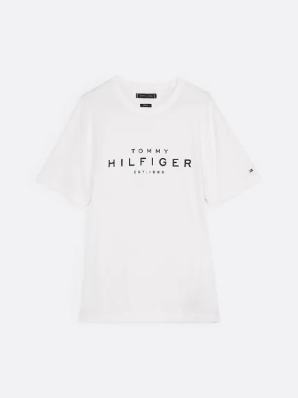 T-shirt Regular Fit con Logo Tommy Hilfiger Bianca art. MW0MW37448 YBR