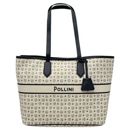 Borsa Pollini Shopper Heritage Avorio con dettagli Blu TE8427PP06Q4911A