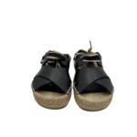 Sandalo con Lacci sulla Caviglia Palomitas By Paloma Barcelò in Nappa Nera, Zeppa 3 cm Art Adaya 27-1201 - immagine 3