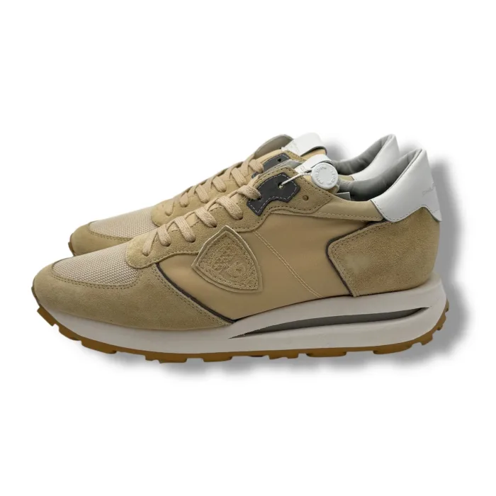 Sneakers Uomo Philippe Model Tropez Haute In Camoscio Beige cod. TKLU W019, foto 4 di 6