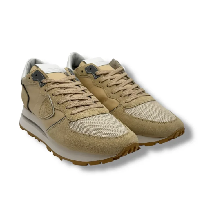 Sneakers Uomo Philippe Model Tropez Haute In Camoscio Beige cod. TKLU W019, foto 2 di 6