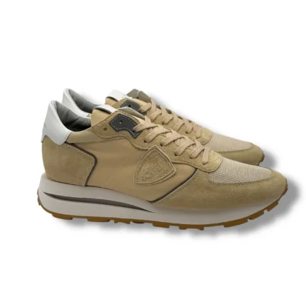 Sneakers Uomo Philippe Model Tropez Haute In Camoscio Beige cod. TKLU W019
