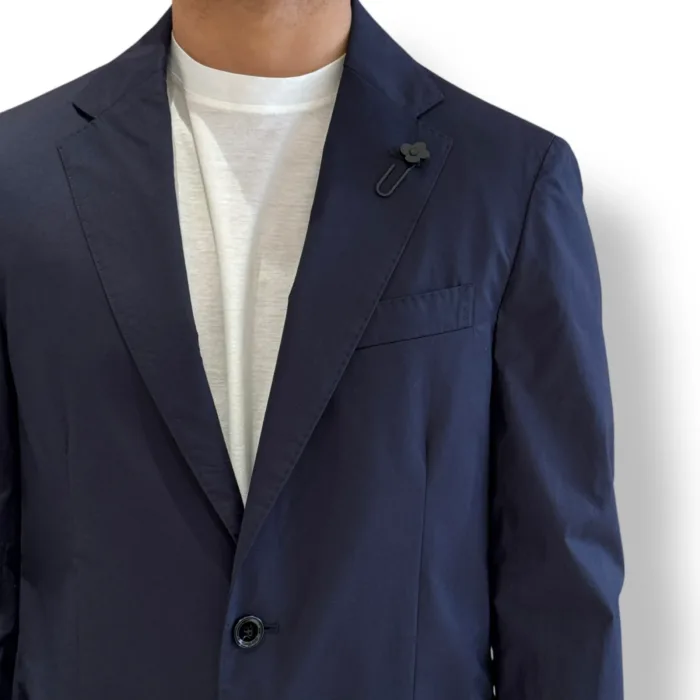Giacca Lardini in Cotone Sfoderata Blu Art. ES528AE ESIF64406 850, foto 2 di 2
