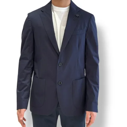 Giacca Lardini in Cotone Sfoderata Blu Art. ES528AE ESIF64406 850