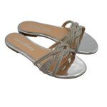 Ciabatta Gioiello Ninalilou in Nappa Specchio Argento, Tacco 2 cm art. 351106ED - immagine 2