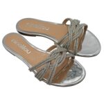 Ciabatta Gioiello Ninalilou in Nappa Specchio Argento, Tacco 2 cm art. 351106ED - immagine 5