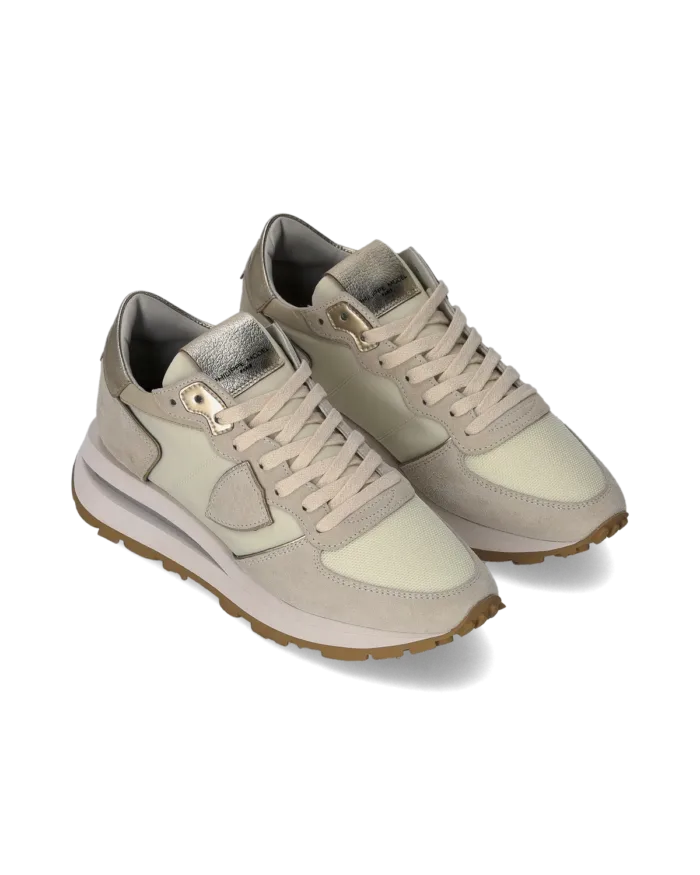 Sneakers Donna Philippe Model Tropez Haute In Camoscio Beige cod. TKLD W017, foto 1 di 3