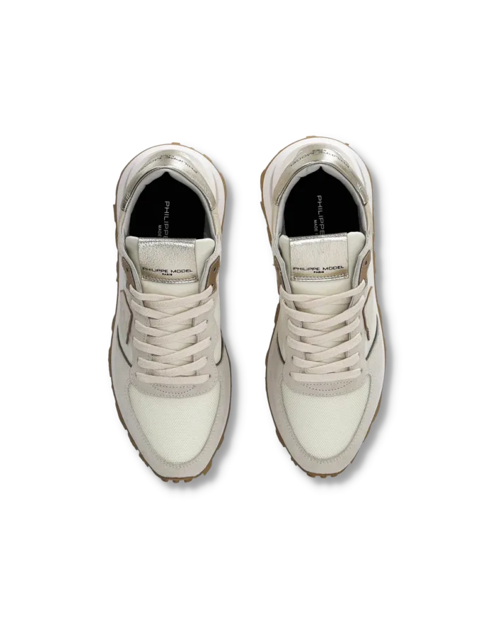 Sneakers Donna Philippe Model Tropez Haute In Camoscio Beige cod. TKLD W017, foto 2 di 3