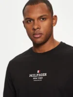 T-shirt Regular fit con Logo sul Petto Tommy Hilfiger Nera art. MW0MW38980 BDS - immagine 2