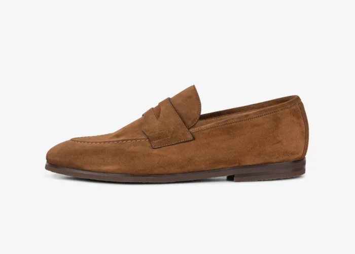 Mocassino Uomo Barrett In Camoscio Cognac Produzione a Sacchetto cod. 221U021.58, foto 1 di 3