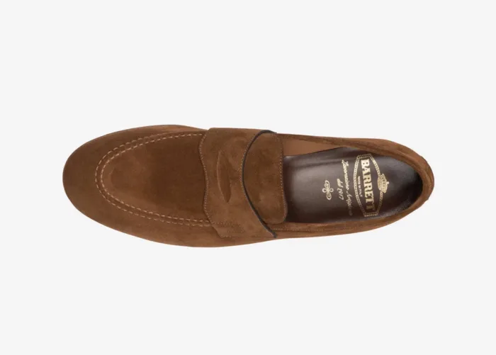 Mocassino Uomo Barrett In Camoscio Cognac Produzione a Sacchetto cod. 221U021.58, foto 3 di 3