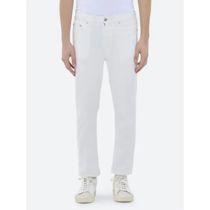 Jeans 5 Tasche Bianco Panna Cycle art. Lucky Carrot Ankle Distressed Garment Dyed, foto 1 di 5