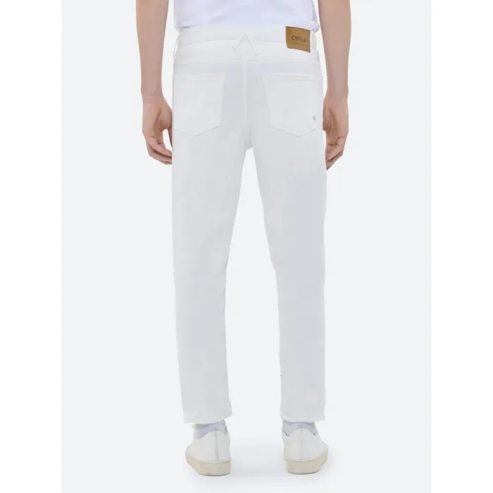 Jeans 5 Tasche Bianco Panna Cycle art. Lucky Carrot Ankle Distressed Garment Dyed, foto 2 di 5